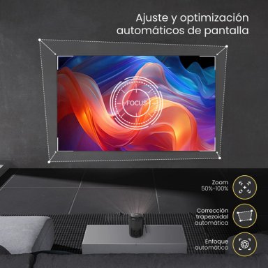 PROYECTOR PORTATIL SMART NOVA 9000LM WIFI BT ANDROID LEVO - 7