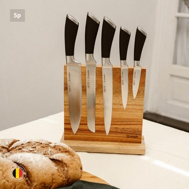 SET CUCHILLOS KÜCHE 5 PCS ACERO INOXIDABLE + BASE SIMPLIT - 4