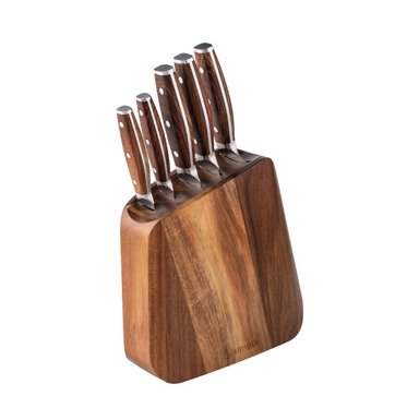 SET CUCHILLOS HOLZ 5 PCS ACERO INOXIDABLE + TACO SIMPLIT - 1