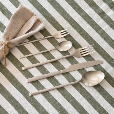 SET DE CUCHILLERIA 30 PCS CUBIERTOS ACERO INOXIDABLE PUGLIA - 2