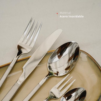 SET DE CUCHILLERIA 30 PCS CUBIERTOS ACERO INOXIDABLE PUGLIA - 3
