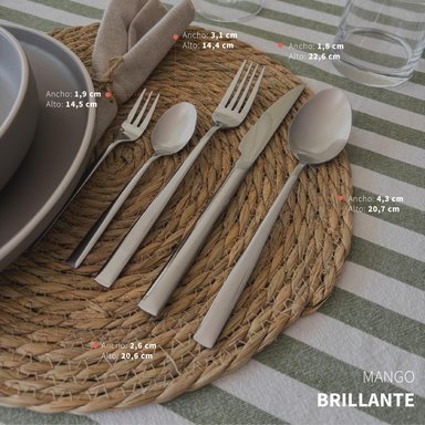 SET DE CUCHILLERIA 30 PCS CUBIERTOS ACERO INOXIDABLE SICILIA - 5