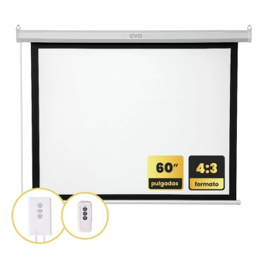 TELON 60 PULGADAS ELE CTRICO CON CONTROL 120 X 90 CM LEVO - 2