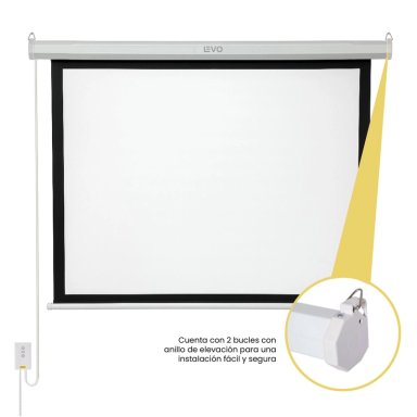 TELON 80 PULGADAS ELE CTRICO CON CONTROL 165 X 125 CM LEVO - 5