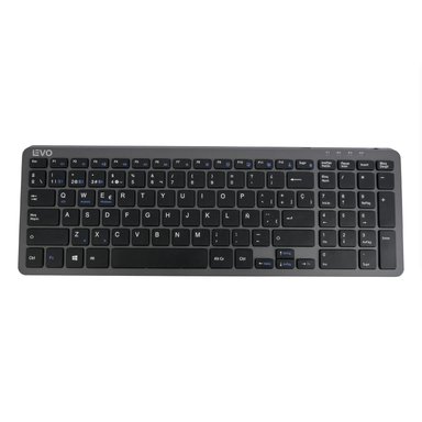 TECLADO INALAMBRICO CYGNA SLIM GRAFITO LEVO - 1