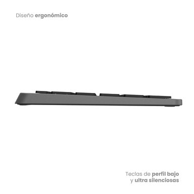 TECLADO INALAMBRICO CYGNA SLIM GRAFITO LEVO - 7
