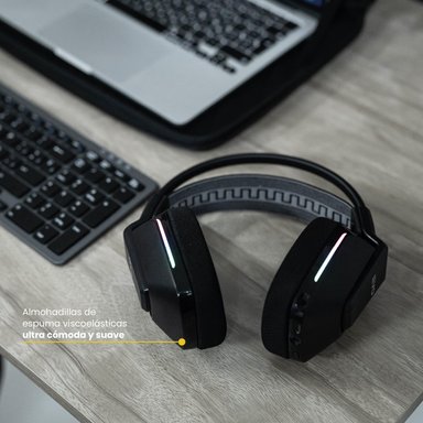 AUDIFONO GAMER INALAMBRICO ZENIT ELITE BLUETOOTH RGB LEVO - 5