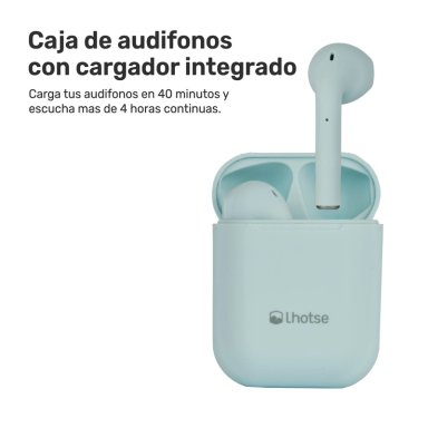 AUDIFONOS LHOTSE BLUETOOTH INALAMBRICO RM12 CELESTE - 7