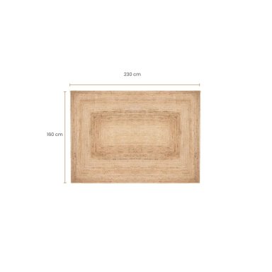 ALFOMBRA DECORATIVA DE YUTE NATURA 160X230 CM ATMOSPHERA - 5