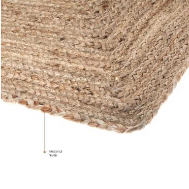 ALFOMBRA DE YUTE NATURAL DECORATIVA 120X170 CM ATMOSPHERA - 3