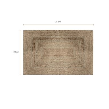 ALFOMBRA DE YUTE NATURAL DECORATIVA 120X170 CM ATMOSPHERA - 5