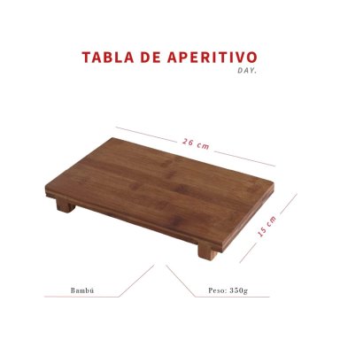 TABLA DE APERITIVO DE BAMBOO CON PATAS PARA SERVIR DAY - 5