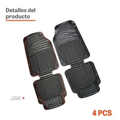 ALFOMBRA PISO DE GOMA PARA AUTO UNIVERSAL 4 PIEZAS XROAD - 4