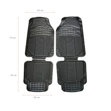 ALFOMBRA PISO DE GOMA PARA AUTO UNIVERSAL 4 PIEZAS XROAD - 6