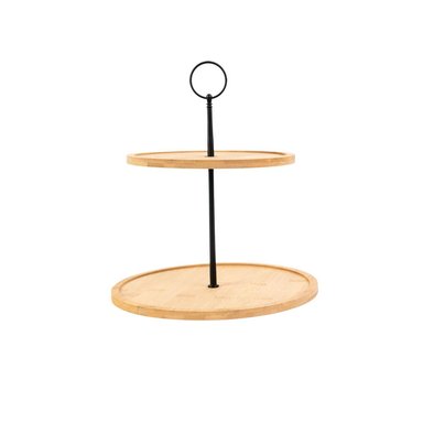 SOPORTE PARA POSTRES 2 NIVELES BAMBU 25 CM 5FIVE - 1