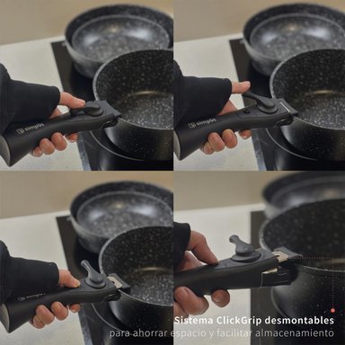 BATERÍA DE COCINA OXFORD + SET 12 UTENSILIOS NEGRO SIMPLIT - 3