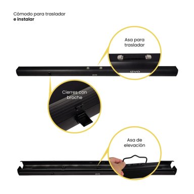 TELON PROYECTOR 100'' SISTEMA DE ELEVACION 200 X 150CM LEVO - 5