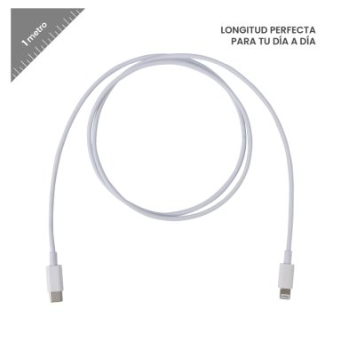 CABLE DE CARGA USB-C A LIGHTNING 1 MT BLANCO LEVO - 6