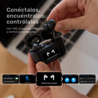 AUDIFONOS BLUETOOTH TWS PANTALLA TOUCH ANC RMPLUS+ LHOTSE - 7
