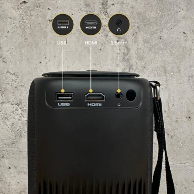 PROYECTOR PORTATIL NOVA 9000LM + TELON ELEVACION 100' LEVO - 4