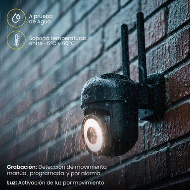 CAMARA DE SEGURIDAD IMPERMEABLE WIFI 5G 2MP GUARDPRO X5 LEVO - 7
