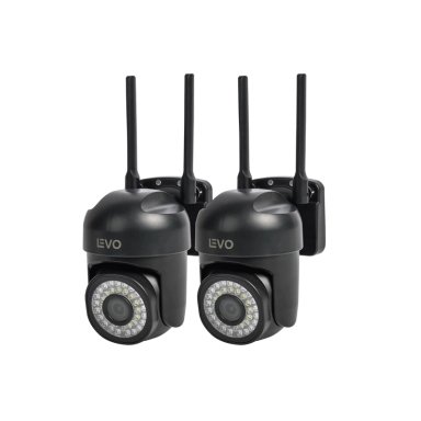 PACK 2X CAMARA SEGURIDAD WIFI 5G 2MP GUARDPRO X5 NEGRO LEVO - 1