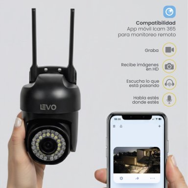PACK 2X CAMARA SEGURIDAD WIFI 5G 2MP GUARDPRO X5 NEGRO LEVO - 6