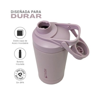 SHAKER VASO PROTEINA ACERO INOXIDABLE NUTRICORE 500ML LHOTSE - 3