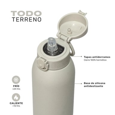 BOTELLA TE RMICA AGUA ACERO INOX 3 TAPAS HYDROCORE 1LT LHOTSE - 5