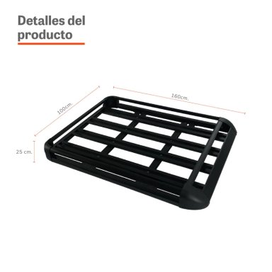 PARRILLA PARA AUTO PORTAEQUIPAJE UNIVERSAL NEGRA XROAD - 4