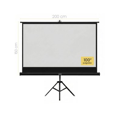 TELON PROYECTOR 100 PULGADAS 200 X 150 CM NEGRO LEVO - 3