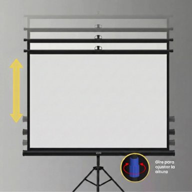 TELON PROYECTOR 100 PULGADAS 200 X 150 CM NEGRO LEVO - 4