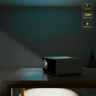 PROYECTOR PORTATIL SMART HEXA 8000LM WIFI BT ANDROID LEVO - 4
