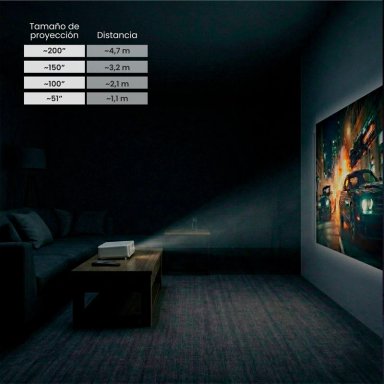 PROYECTOR PORTATIL SMART HEXA 8000LM WIFI BT ANDROID LEVO - 5