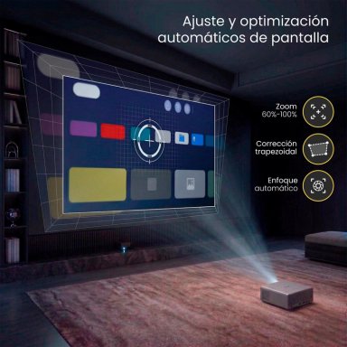 PROYECTOR PORTATIL SMART HEXA 8000LM WIFI BT ANDROID LEVO - 6