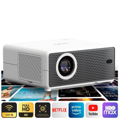 PROYECTOR PORTATIL HEXA 8000LM + TELON ELECTRICO 60' LEVO - 2