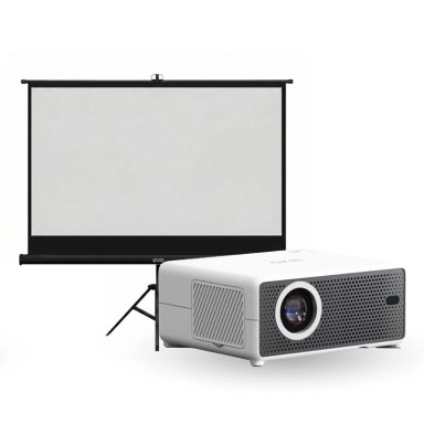 PROYECTOR PORTATIL HEXA 8000LM + TELON 80' NEGRO LEVO - 1