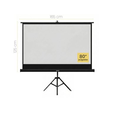 PROYECTOR PORTATIL HEXA 8000LM + TELON 80' NEGRO LEVO - 7