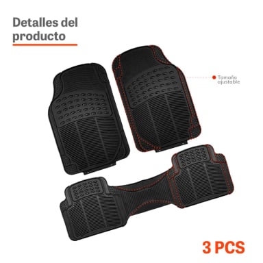 ALFOMBRA PISO DE GOMA PARA AUTO UNIVERSAL 3 PIEZAS XROAD - 4