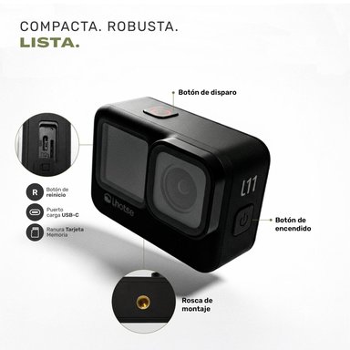 CAMARA DE ACCION DEPORTIVA SUMMIT 5K 30FPS ACCESORIOS - 3