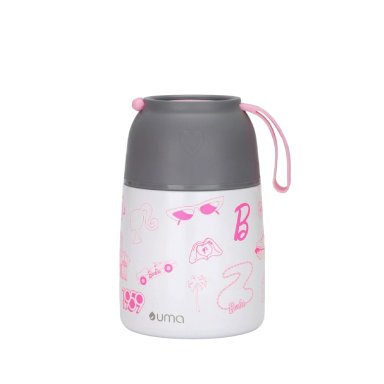 TERMO COMIDA BARBIE FUN + CUCHARA 450ML ACERO INOX UMA - 1