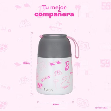 TERMO COMIDA BARBIE FUN + CUCHARA 450ML ACERO INOX UMA - 6