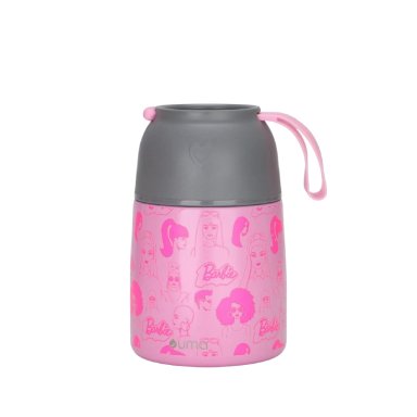 TERMO COMIDA BARBIE & FRIENDS + CUCHARA 450ML ACERO INOX UMA - 1