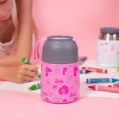 TERMO COMIDA BARBIE & FRIENDS + CUCHARA 450ML ACERO INOX UMA - 2