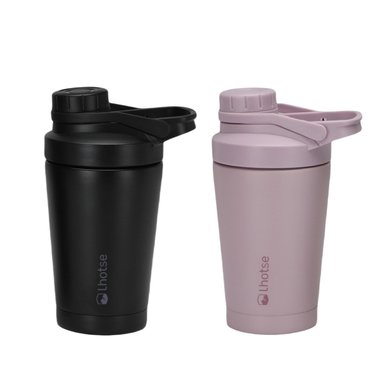 SHAKER VASO PROTEINA ACERO INOX NUTRICORE 500ML SET X2 - 1