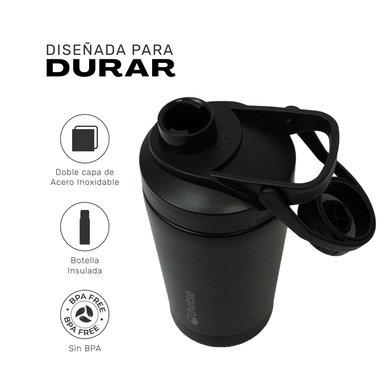 SHAKER VASO PROTEINA ACERO INOX NUTRICORE 500ML SET X2 - 3