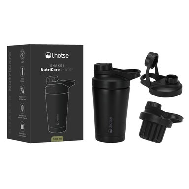 SHAKER VASO PROTEINA ACERO INOX NUTRICORE 500ML SET X2 - 7