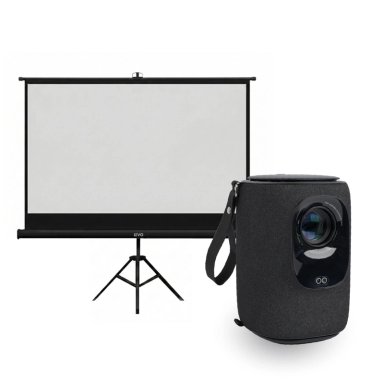 PROYECTOR PORTATIL NOVA 9000LM + TELON 60' NEGRO LEVO - 1