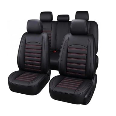 FUNDAS CUBREASIENTOS ECOCUERO NEGRO UNIVERSAL XROAD - 1