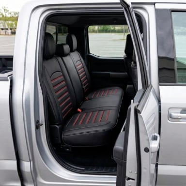 FUNDAS CUBREASIENTOS ECOCUERO NEGRO UNIVERSAL XROAD - 2